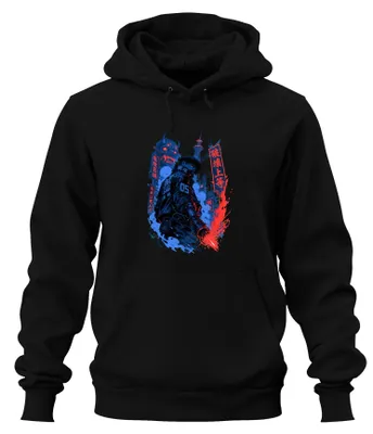 Produktbild von Cyberpunk Anime Manga Japanisch Oni Maske Japan Y2K Otaku Hoodie Kapuzenpullover, Schwarz, L