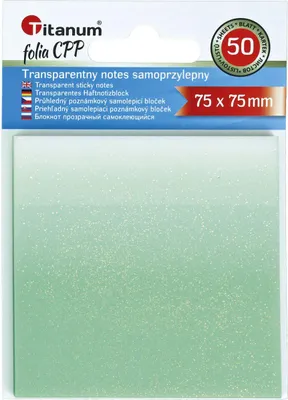 Obrázok produktu pre Transparentne karteczki samoprzylepne 75x75mm
