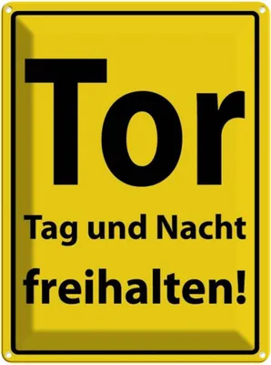 Produktbild von vianmo Blechschild 40x30 cm Tor Tag und Nacht freihalten Warnschild Hinweisschild Sicherheit Vorsicht