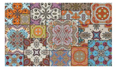 Produktbild von MD Entree Universal | Teppichläufer - Wohnzimmerteppich - Eingangsmatte,Größe:67x120 cm;Motiv:fancy quilt