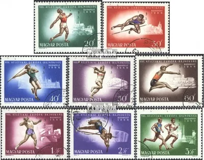 Produktbild von Briefmarken Ungarn 1966 Mi 2262A-2269A (kompl.Ausg.) postfrisch Europäische Leichtathletik-Meisterschaften, Budapest
