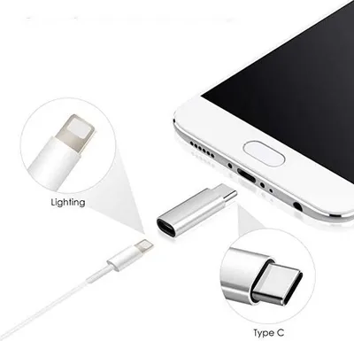 Produktbild von starfix USB C Adapter - USB Typ C zur Lightning silber