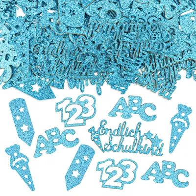 Productafbeelding van Decoratie set voor schoolbegin met confetti, 100 stuks