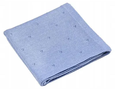 Produktbild von Ander Merino Kinderdecke Baby weich blau 75x100 cm