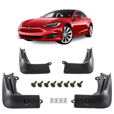 Produktbild von HERSTMOTO Schmutzfänger, 4er-Set Schmutzfänger-Kit Spritzschutz Schmutzfänger mit Befestigungssatz, für Tesla Model S 2016-2020