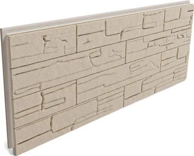 Produktbild von HEXIM Fassadenpaneele 1 Stück 121x50cm EPS Styropor Acrylbeschichtung Steinoptik Weiß - 3D Fassadenverkleidungen Innen- & Außenbereich UV-beständig für Hausfassaden (0,61m² FP102)