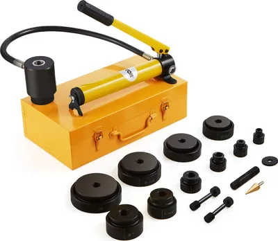 Immagine prodotto di set di 10 punzoni 1/2-2" con pompa idraulica per punzonatura idraulica 15t