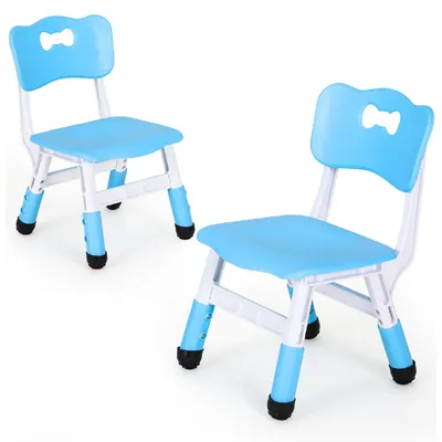 Image de Clevich : 2 chaises de bureau pour enfants, en plastique, supportant jusqu'à 100 kg