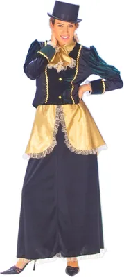 Produktbild von 20er Jahre Kostüm für Damen - Langes Kleid | Blau Gold Größe: 36/38