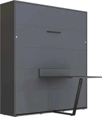 Produktbild von Schrankbett M3 (55cm Tiefe) 160x200cm Vertikal Anthrazit  inkl.TISCH ohne Polsterrahmen