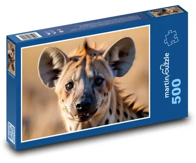 Produktbild von Puzzle 500 Fleckenhyäne - Tier in Afrika - martinpuzzle