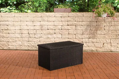 Produktbild von CLP Polyrattan Luxus Auflagenbox 5mm,schwarz L