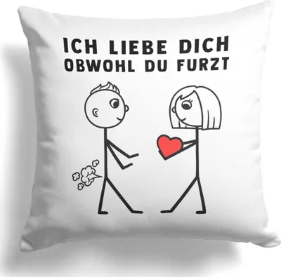 Produktbild von 22Feels Männer Jahrestag Geschenk Hochzeitstag Ehemann Deko Kissen Ich Liebe Dich Obwohl Freund Valentinstag Dekoration Liebe Paar Wohnaccessoire Wohnzimmer Schlafzimmer Couch
