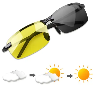 Imagen del producto de Gafas de sol fotocromáticas polarizadas para uso diurno y nocturno