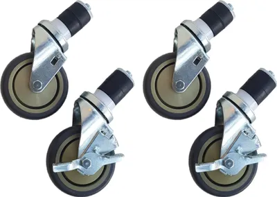 Produktbild von Maxima - Arbeitstisch-Räder 4 Stück - 2 mit Bremsen - 4 Zoll / 10,2 cm