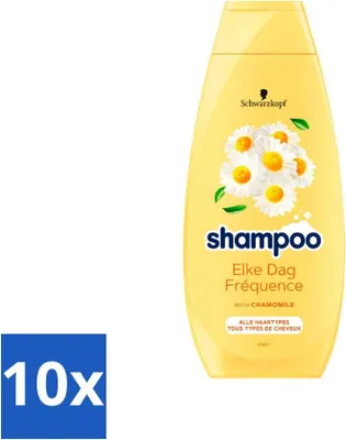 Zdjęcie produktu dla Schwarzkopf – Szampon – Codzienny – Rumianek – Do wszystkich rodzajów włosów – 400 ml – Opakowanie ekonomiczne – 10 sztuk