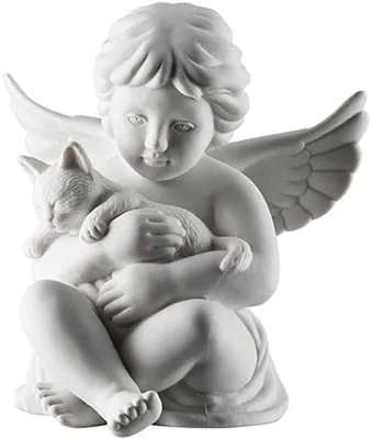 Imagen del producto de Rosenthal Engel mit Katze Weiss matt 69055-000102-90517