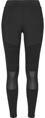 Produktbild von Urban Classics Damen Ladies Tech Mesh Biker Leggings, Schwarz (Black 00007), 36