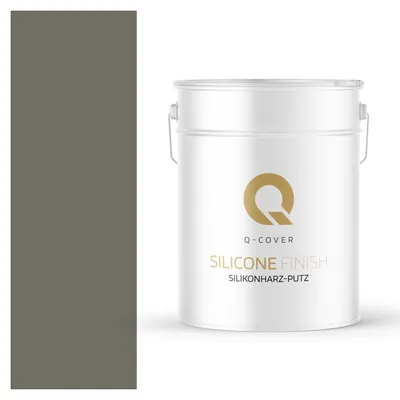 Immagine prodotto di Intonaco a base di resine siliconiche | Intonaco da rullo grigio asfalto Intonaco siliconico | Intonaco per facciate | Intonaco graffiato Intonaco strutturato Intonaco finito Pareti e soffitti | 15 kg 1 mm
