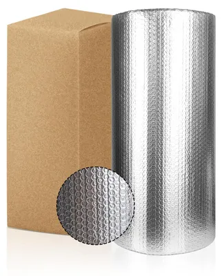 Isolierfolie 0,6x10 m, 5-6 mm, doppellagig, Aluminium, Kälteschutz