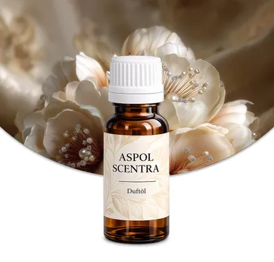 Produktbild von Aspol Scentra Cremiges Bouquet UFIGREEN Duftöl für Kerzen und Diffusoren 10 ml, KI-generiertes Bild