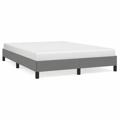 Produktbild von vidaXL Bettgestell ohne Matratze Dunkelgrau 140x190 cm Stoff