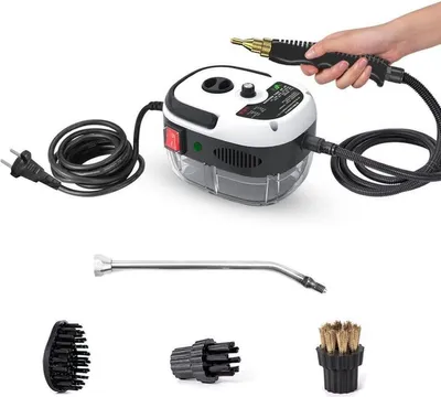 Obrázok produktu pre Prenosný parný čistič - 2500 W - Vysoký tlak - Čistiaci prístroj s hubicami - Hubice