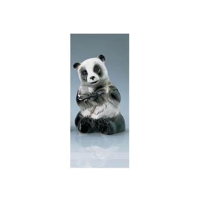 Produktbild von Pandabär Figur aus Porzellan, sitzend, handgefertigt