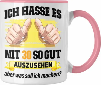 Produktbild von Trendation -  30. Geburtstag Tasse Frau Männer Geschenk 30er Geschenkidee 30 Mutter Vater Mann Frauen Lustig Geschenke (Rosa)