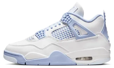 Image de Nike Air Jordan 4 Retro "Aluminum Forget Me Not" Bleu, Taille : 35,5