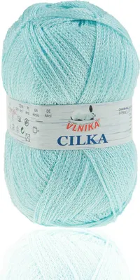 100g Strickgarn CILKA by VLNIKA Klassikgarn Strickwolle mit Schimmereffekt, türkis