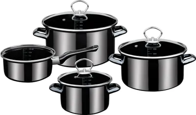 Produktbild von GSW Kochtopf-Set Profi-Black-Star 4-tlg., spülmaschinengeeignet