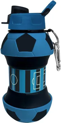 Produktbild von Fußball-Trinkflasche mit Strohhalm, 550 ml