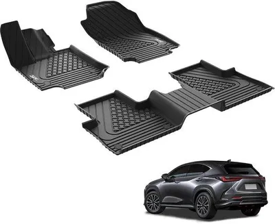 Produktbild von Schwarze Gummimatten für Auto, maßgefertigt, rutschfest, komplettes Set