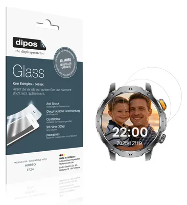 Produktbild von 2x Schutzfolie für HIRREO EF24 - Anti-Shock 9H Folie dipos Glass Kunststoffglas