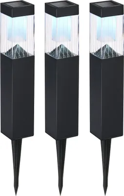 Obrázek produktu pro Grundig Solární zahradní osvětlení 1 kus - Zahradní lampa se solární energií - Solární lampa - Zahradní svítilny - Venkovní LED osvětlení - Černá barva