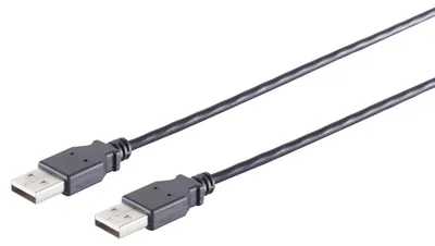 Produktbild von USB-A Verbindungskabel, 2.0, schwarz, 0,5m