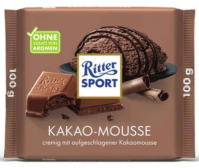 Produktbild von Ritter Sport - Bunte Vielfalt - Kakao-Mousse - 100g (hellbraun)