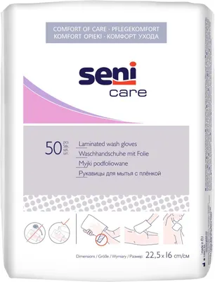 Produktbild von Seni Care Waschhandschuhe foliert 18x50 Stück
