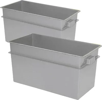 Produktbild von 2 konische Mehrzweckbehälter, LxBxH 790x400x410 mm, 100 Liter, grau