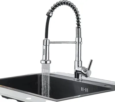 Immagine prodotto di Rubinetto da cucina, doccetta estraibile, montaggio a parete, cromato C