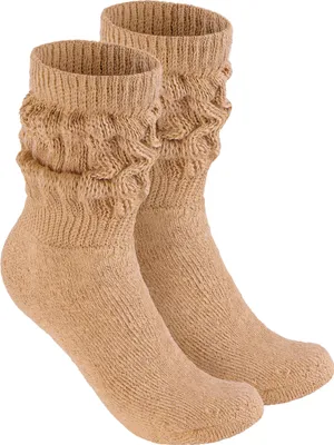 Image de Chaussettes BRUBAKER Slouch - Chaussettes de sport pour femmes, beige, taille 35-38, 1 paire