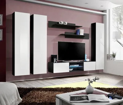Produktbild von Wohnzimmer Set Wohnwand Wandschrank TV Ständer Luxus Möbel Komplett Holz