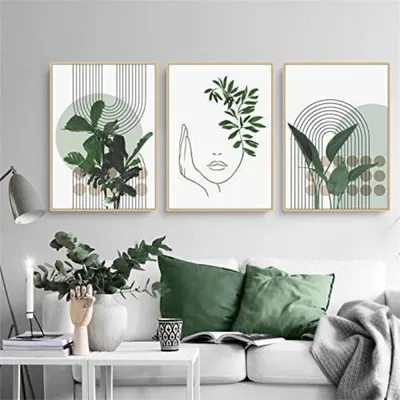 Produktbild von 3-teiliges Poster Set Grüne Pflanzen Aesthetic 40x60cm ungerahmt