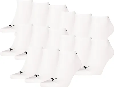 Produktbild von 15 Paar Uni Puma Sneaker Füßlinge kurze Socken in Weiß Größe 35-38