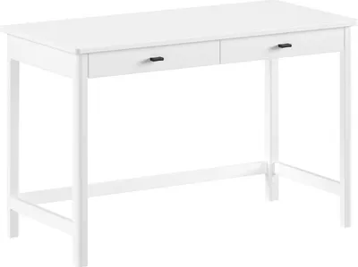 Produktbild von VIPACK - Schreibtisch mit 2 Schubladen, Ausf. Buche massiv weiß lackiert