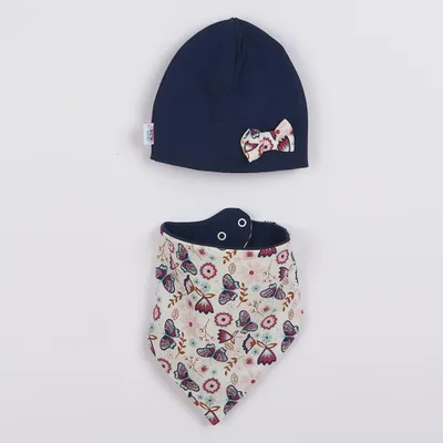 Immagine prodotto di Cappellino per neonati con sciarpa New Baby Missy blu, taglia 86 (12-18 mesi)
