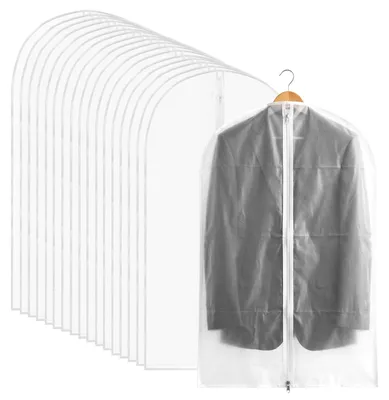 Image de Lot de 18 sacs de rangement transparents en PEVA pour vêtements