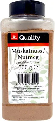 Produktbild von TGQ Muskatnuss gemahlen 500g Dose Gewürz Nutmeg