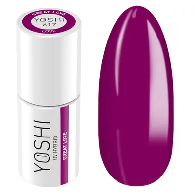 Produktbild von Yoshi | Hybrid-Nagellack - 617 Great Love - Hybrid-Gellack - Hybridlack - UV LED - 6ml - Profi Qualität - Violett